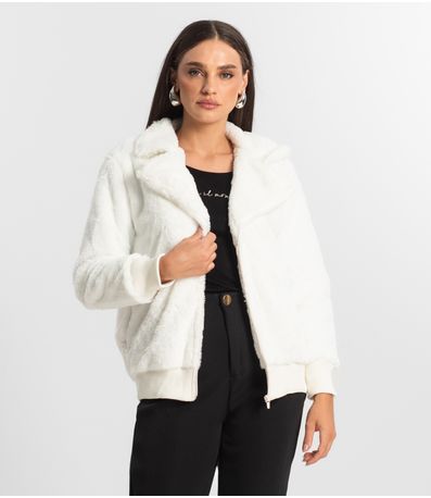 Casaco Feminino em Pelo Safira Endless Bege