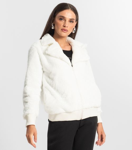 Casaco Feminino em Pelo Safira Endless Bege