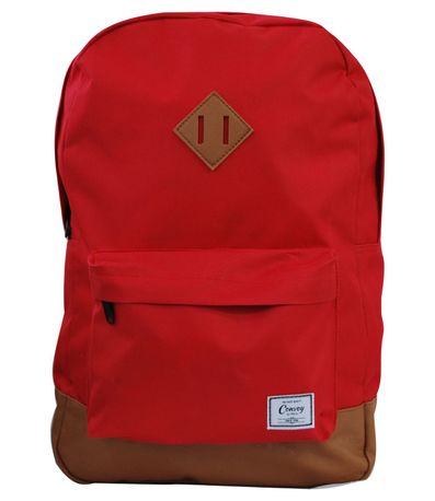 Mochila Escolar Com Bolso Frontal Yins Vermelho