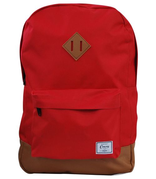 Mochila Escolar Com Bolso Frontal Yins Vermelho