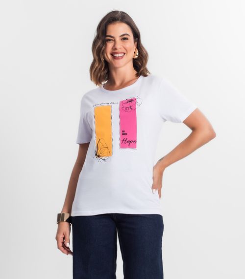 T-shirt Feminina Estampada Select Branco