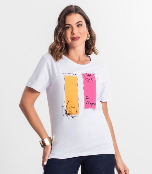 T-shirt Feminina Estampada Select Branco