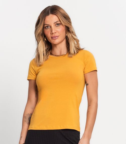 Blusa Feminina Cotton 30 Básica Kohmar Amarelo