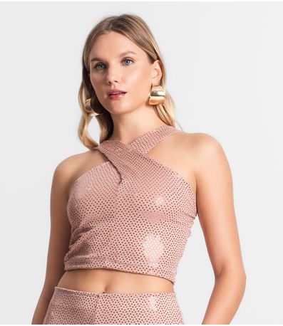 Blusa Cropped Feminina Transpassada Endless Unica