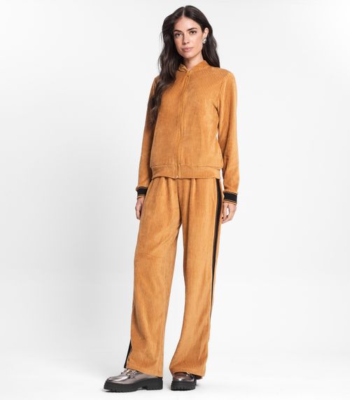 Conjunto Feminino Jaqueta Com Calça Endless Marrom