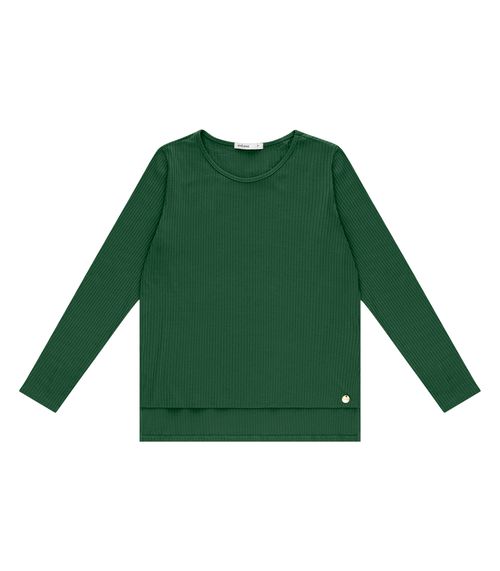 Blusa Feminina Canelada Manga Longa Endless Verde