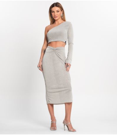 Saia Slink Feminina Kohmar Cinza