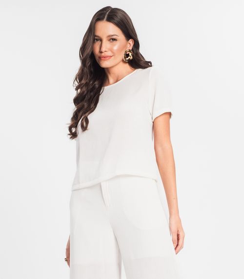 Conjunto Blusa Com Calça Pantalona Endless Bege