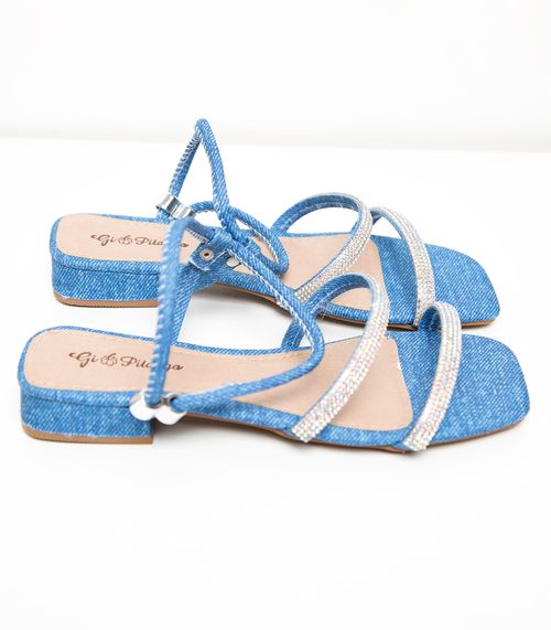 Sandália Feminina Com Strass Select Azul