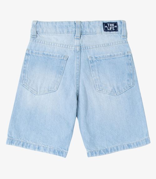 Bermuda Masculina Infantil Jeans Trick Nick Azul