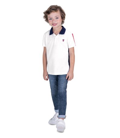 Calça Masculina Infantil Moletom Jeans Trick Nick Azul