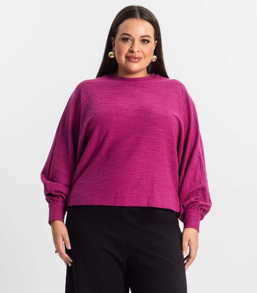 Blusão Feminino Plus Size Secret Glam Roxo