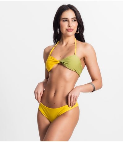 Conjunto Biquíni Com Alça Removível Bela Gaia Amarelo