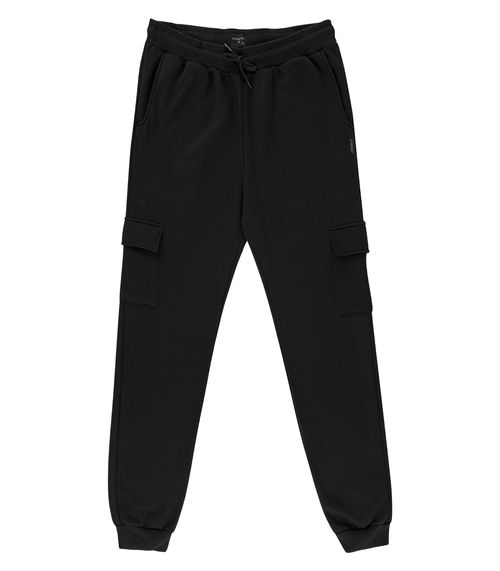 Calça Masculina Plus Size Moletom Diametro Preto