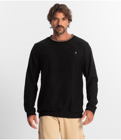 Blusão Masculino Maquinetado Diametro Preto