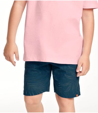 Bermuda Masculina Infantil Sarja Trick Nick Azul