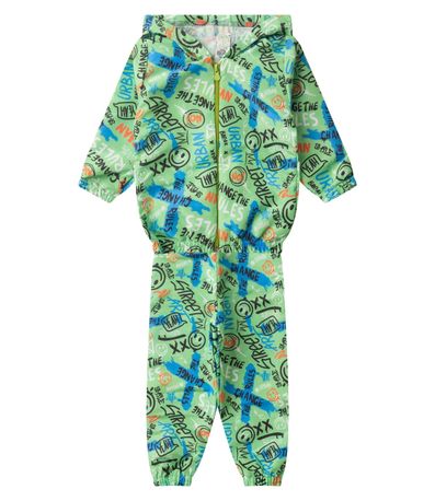 Conjunto Corta Vento Infantil Com Capuz Kappes Verde