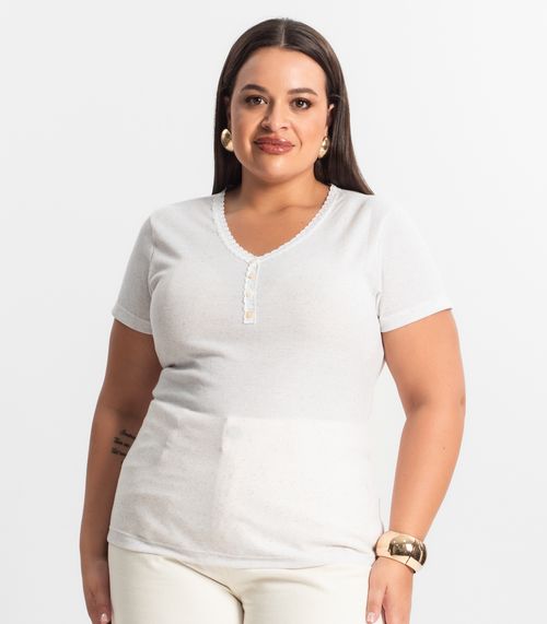Blusa Feminina Manga Curta Ribana De Linho KO Bege