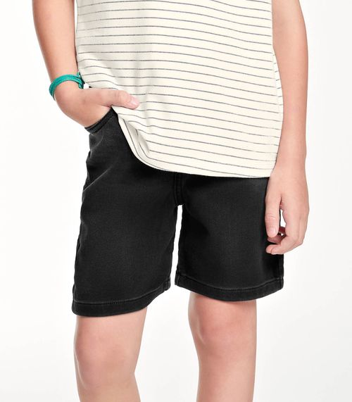 Bermuda Jeans Infantil Masculina Trick Nick Preto