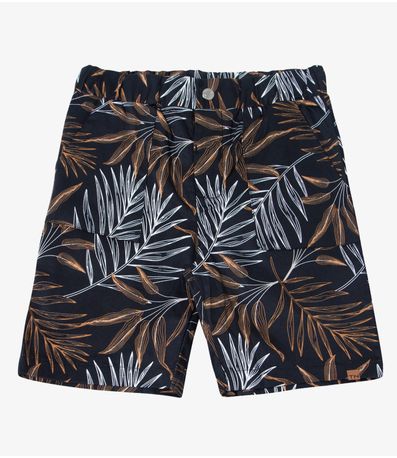 Bermuda Masculina Infantil Sarja Trick Nick Preto