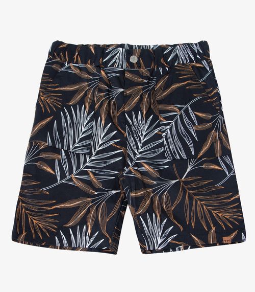 Bermuda Masculina Infantil Sarja Trick Nick Preto
