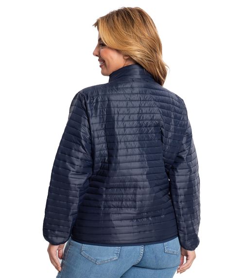 Jaqueta Puffer Plus Size Secret Glam Azul