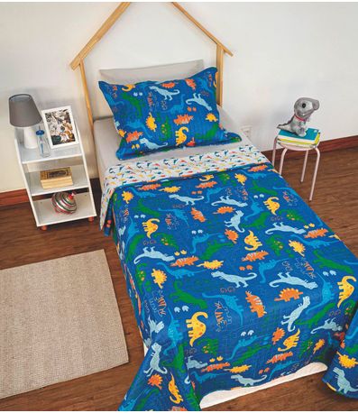 Cobre Leito Dupla Face Infantil Lepper Azul