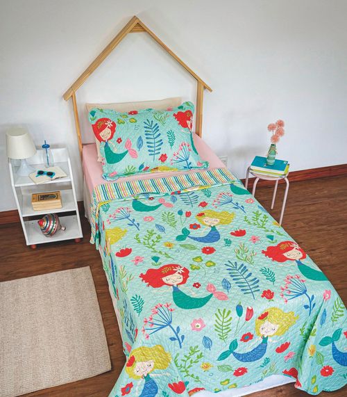 Cobre Leito Dupla Face Infantil Lepper Azul
