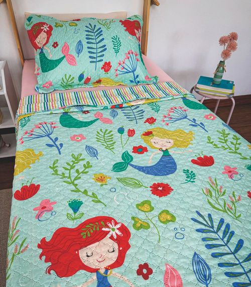 Cobre Leito Dupla Face Infantil Lepper Azul