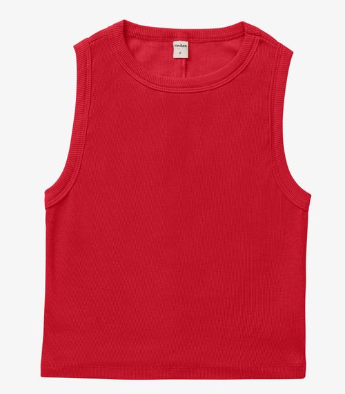 Regata Cropped Feminina Ribana Rovitex Vermelho