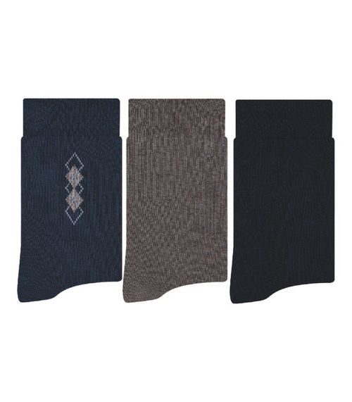 Kit 3 Pares de Meias Sociais Masculina Rovitex Azul