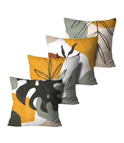 Kit 4 Capas Para Almofadas Wevans Amarelo