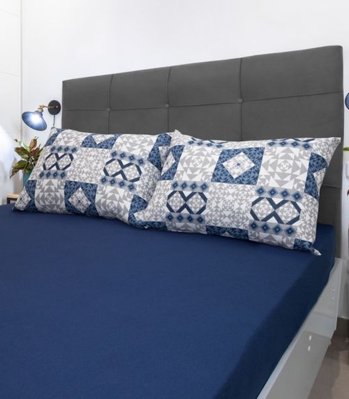 Jogo De Cama Casal Doce Vida Azul