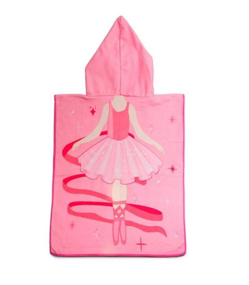 Poncho Infantil Atoalhado Camesa Rosa