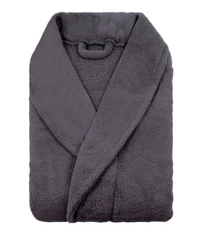 Roupão Masculino Microfibra Manga Longa Camesa Cinza