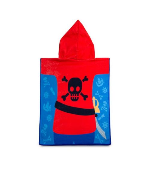Poncho Infantil Atoalhado Camesa Vermelho