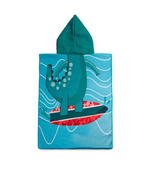 Poncho Infantil Atoalhado Camesa Azul