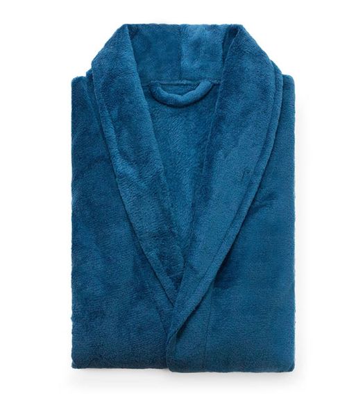 Roupão Masculino Microfibra Manga Longa Camesa Azul