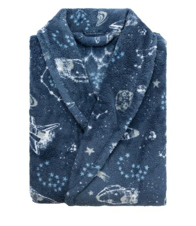 Roupão Infantil Microfibra Estampado Camesa Azul