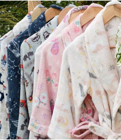 Roupão Infantil Microfibra Estampado Camesa Marrom