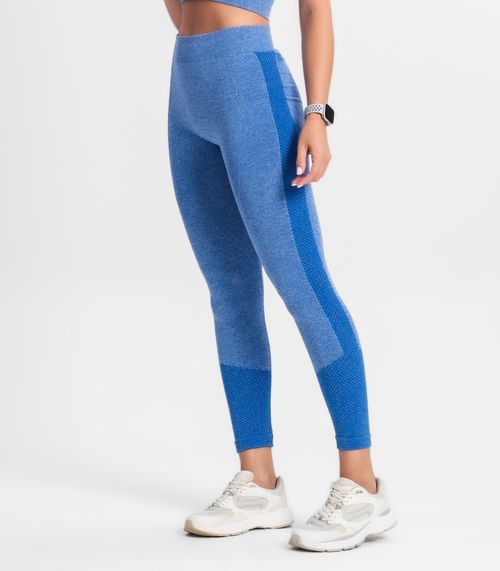 Legging Feminina Cintura Alta Seamless Style Box Azul