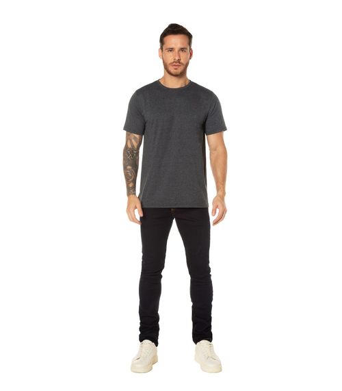 Camiseta Básica Meia Malha Masculina CDKA Cinza