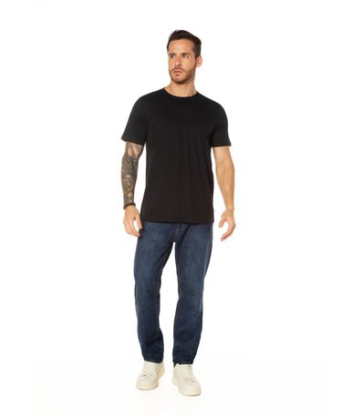 Camiseta Básica Meia Malha Masculina CDKA Preto