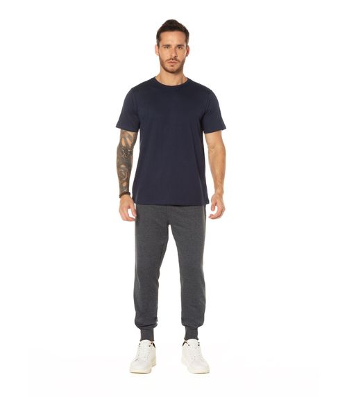 Camiseta Básica Meia Malha Masculina CDKA Azul