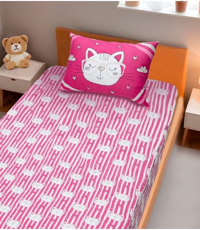 Jogo De Cama Solteiro Joy Doce Vida Rosa