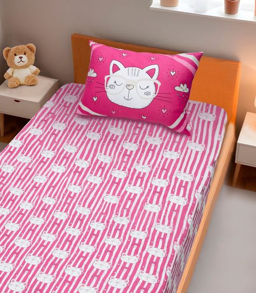 Jogo De Cama Solteiro Joy Doce Vida Rosa