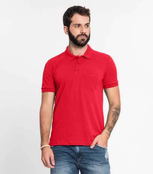 Camisa Polo Piquet Masculina KO Vermelho