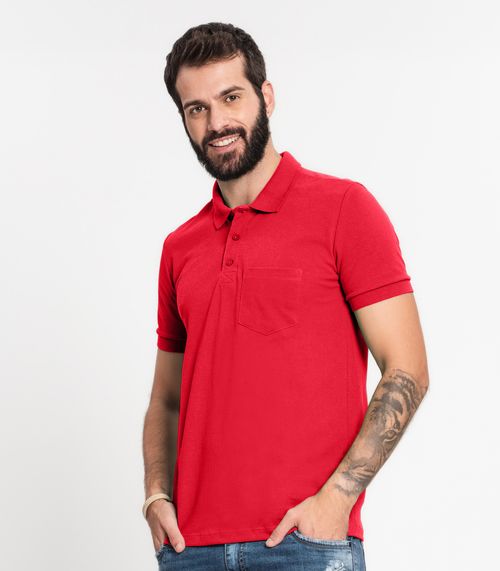 Camisa Polo Piquet Masculina KO Vermelho