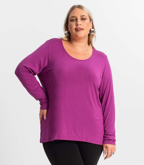 Blusa Manga Longa Viscotorcion Secret Glam Vermelho
