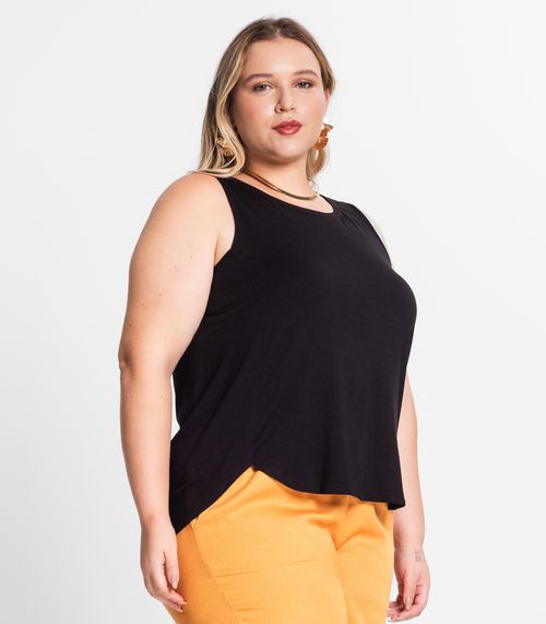Blusa Feminina Plus Infinita Cor Preto